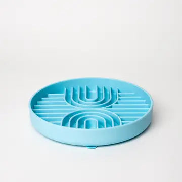 Blue Silicone Slow Feeder Dog Bowl by Bundle x Joy