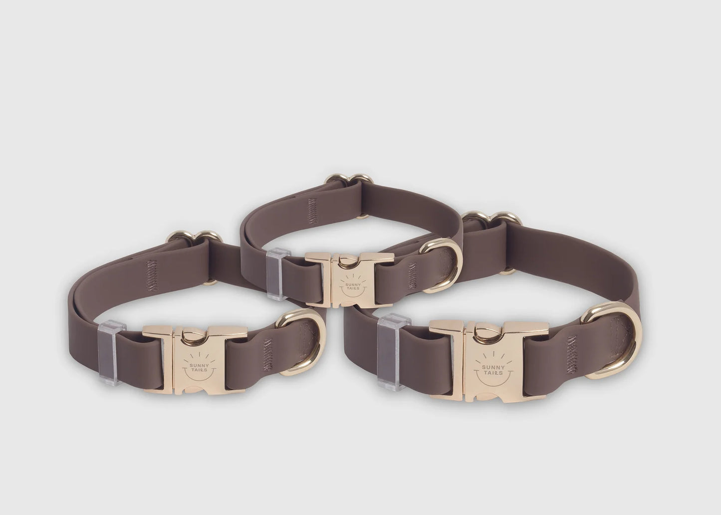 Espresso Brown Waterproof Dog Collar by Sunny Tails