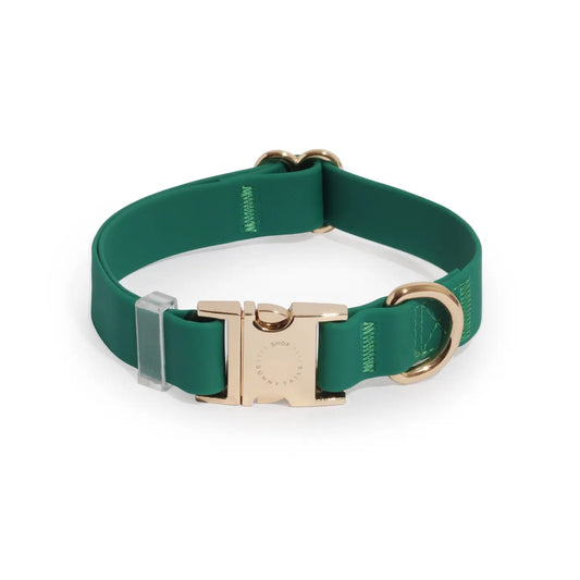 Meadow Green Waterproof Dog Collar by Sunny Tails