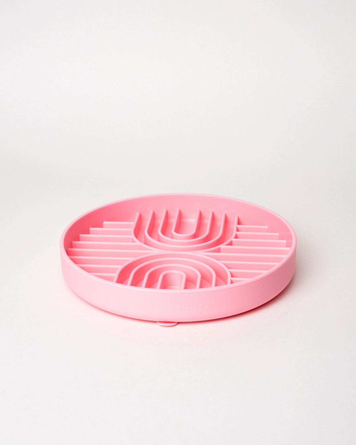 Pink Silicone Slow Feeder Dog Bowl